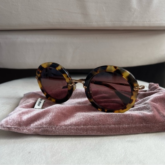 Miu Miu Tortoise Shell Sunglasses - Picture 2 of 7